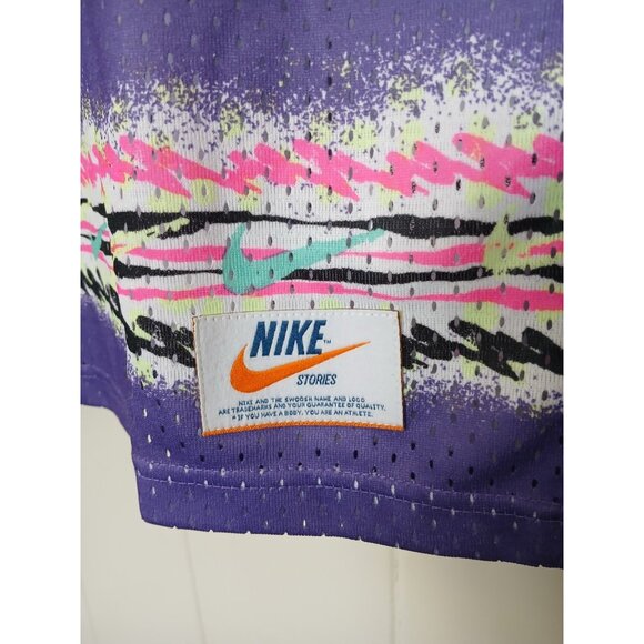 Nike Stories Basketball Jersey  Purple White Standard M Dri Fit DM7938-599 - Picture 2 of 16